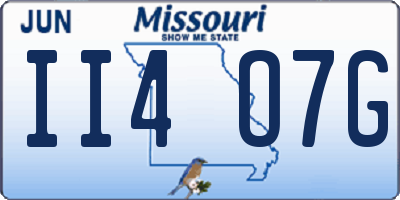 MO license plate II4O7G
