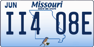MO license plate II4O8E