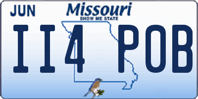 MO license plate II4P0B