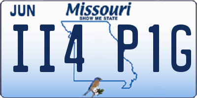 MO license plate II4P1G