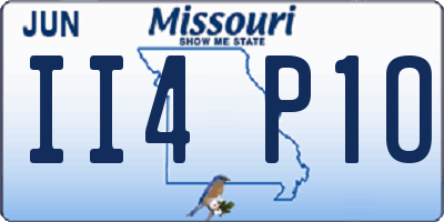 MO license plate II4P1O