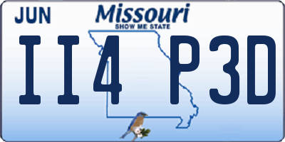 MO license plate II4P3D