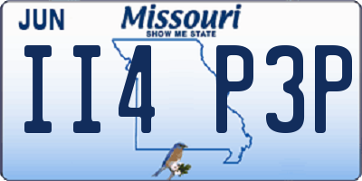 MO license plate II4P3P