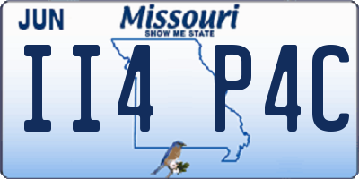 MO license plate II4P4C