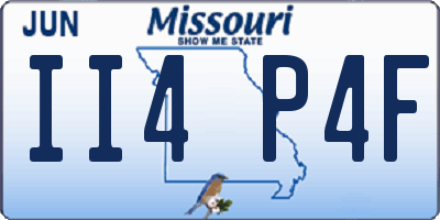 MO license plate II4P4F