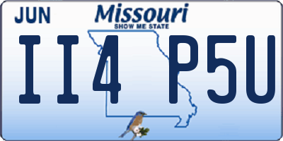 MO license plate II4P5U