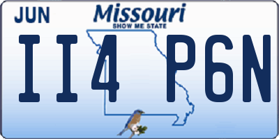 MO license plate II4P6N