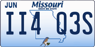 MO license plate II4Q3S