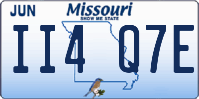 MO license plate II4Q7E