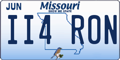 MO license plate II4R0N