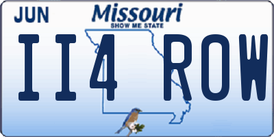 MO license plate II4R0W