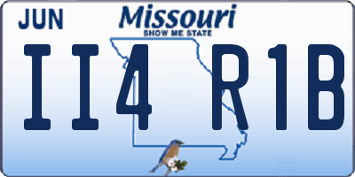 MO license plate II4R1B