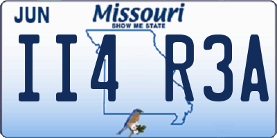 MO license plate II4R3A