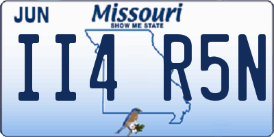 MO license plate II4R5N