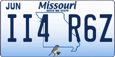MO license plate II4R6Z