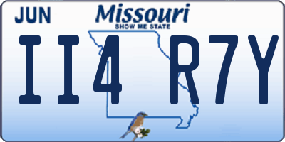 MO license plate II4R7Y