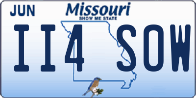 MO license plate II4S0W