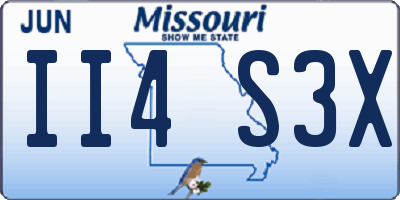 MO license plate II4S3X