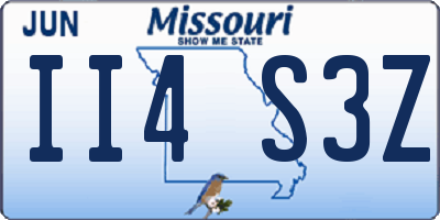 MO license plate II4S3Z