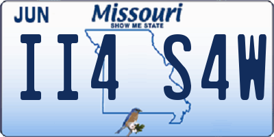 MO license plate II4S4W