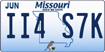 MO license plate II4S7K