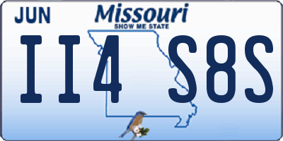 MO license plate II4S8S