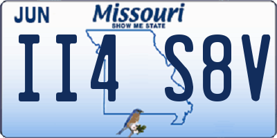 MO license plate II4S8V