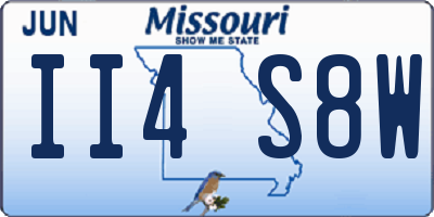 MO license plate II4S8W