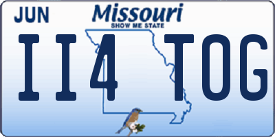 MO license plate II4T0G
