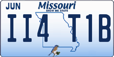 MO license plate II4T1B