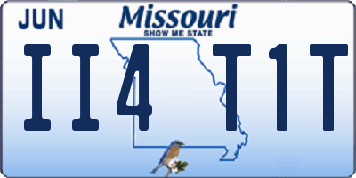 MO license plate II4T1T