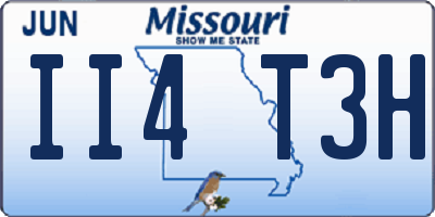MO license plate II4T3H