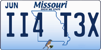 MO license plate II4T3X