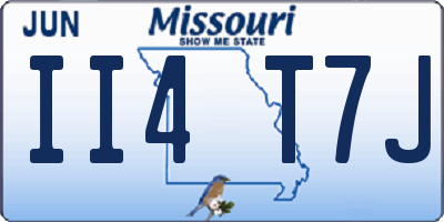 MO license plate II4T7J