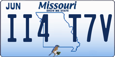 MO license plate II4T7V