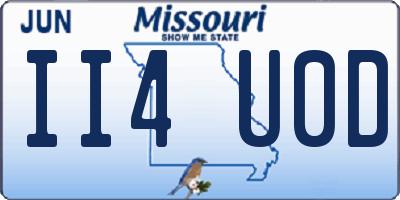MO license plate II4U0D