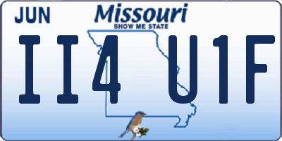 MO license plate II4U1F
