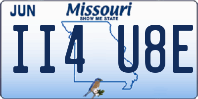 MO license plate II4U8E