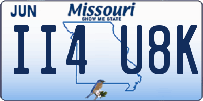 MO license plate II4U8K