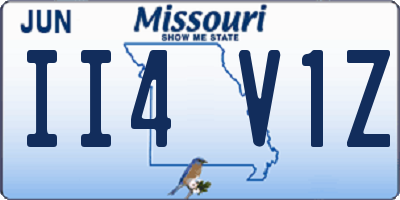 MO license plate II4V1Z