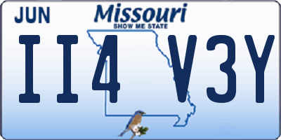 MO license plate II4V3Y