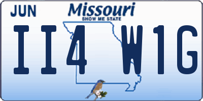 MO license plate II4W1G