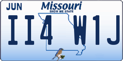 MO license plate II4W1J