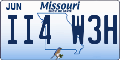MO license plate II4W3H