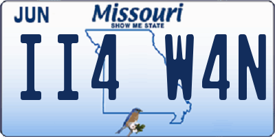 MO license plate II4W4N