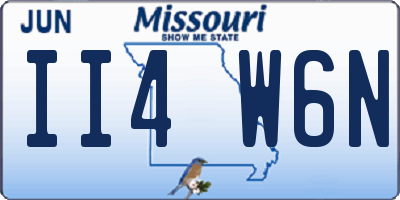 MO license plate II4W6N