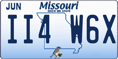MO license plate II4W6X