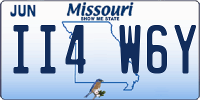 MO license plate II4W6Y