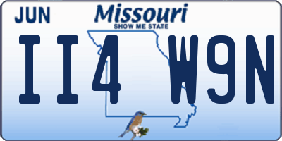 MO license plate II4W9N