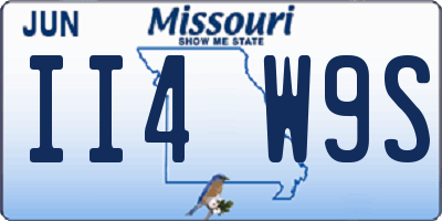 MO license plate II4W9S